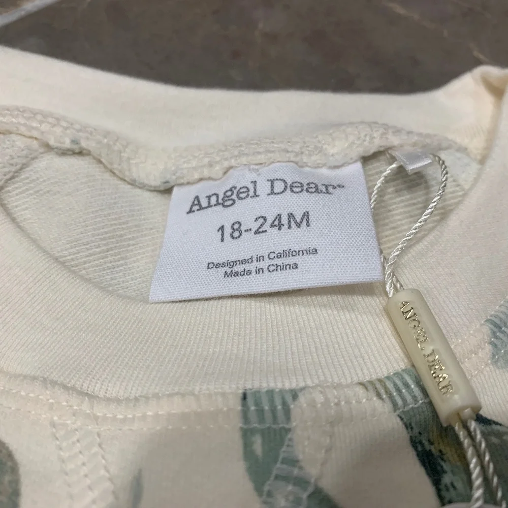 Angel Dear Dino Set, French Terry, Size 18 - 24 months, NEW with tags - Picture 2 of 8